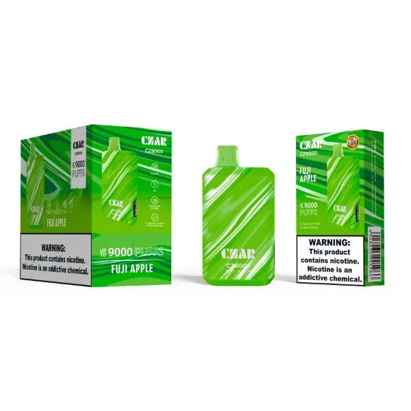 Best Deal Czar CZ9000 9000 Puffs Disposable Vape 17mL 5 Pack Fuji Apple