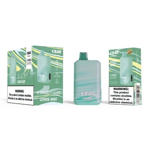 Best Deal Czar CZ9000 9000 Puffs Disposable Vape 17mL 5 Pack Lemon Mint