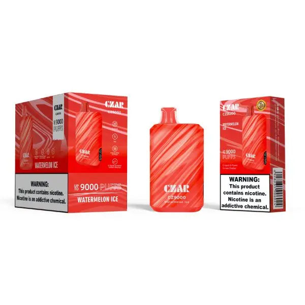 Best Deal Czar CZ9000 9000 Puffs Disposable Vape 17mL 5 Pack Watermelon Ice