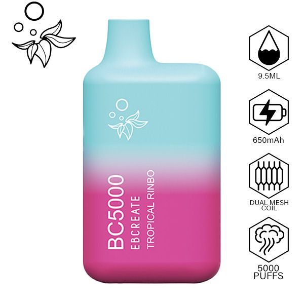Elf EBCREATE BC5000 Disposable Vape Best Flavor Tropical Rinbo