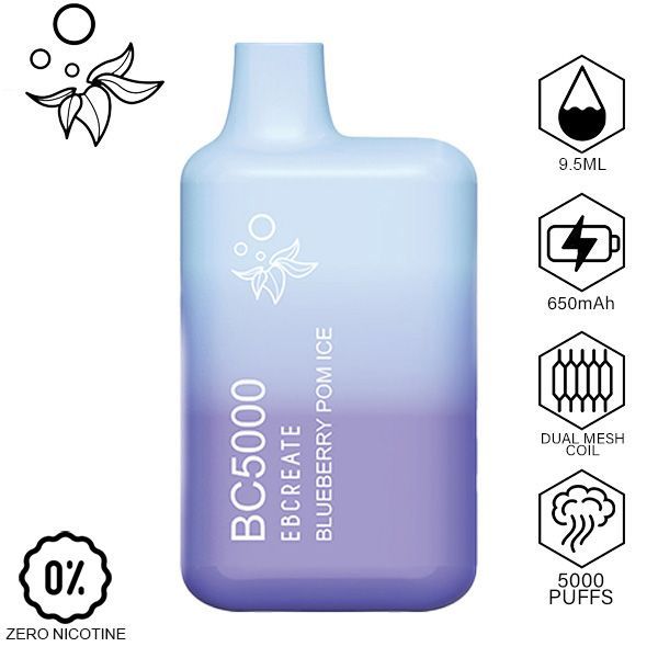 Elf EBCREATE BC5000 ZERO Disposable Vape Best Flavor Blueberry Pom Ice