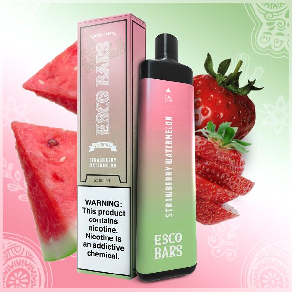 Esco Bars Mega 5000 Puffs Single Disposable Vape Best Flavor Strawberry Watermelon