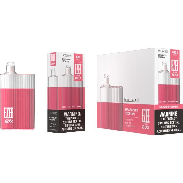 Best and All Flavors Ezee Stick Box Disposable - Strawberry Icecream