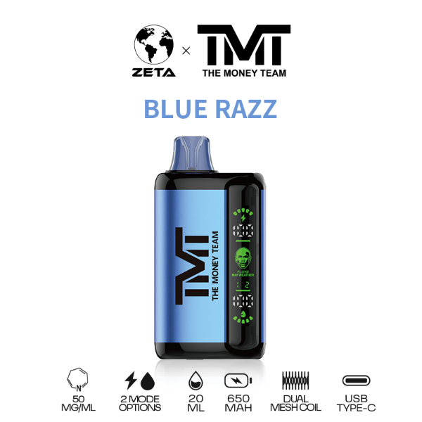 TMT by Floyd Mayweather 15k Puffs Disposable Vape - Blue Razz