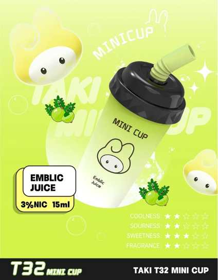 Veex Taki T32 Mini Cup Disposable Emblic Juice
