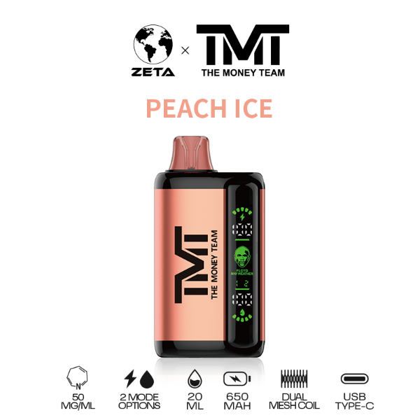 TMT by Floyd Mayweather 15k Puffs Disposable Vape - Peach Ice