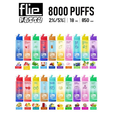 Flie Fatty 8000 Puffs Disposable 10 Pack 16mL Best Flavors