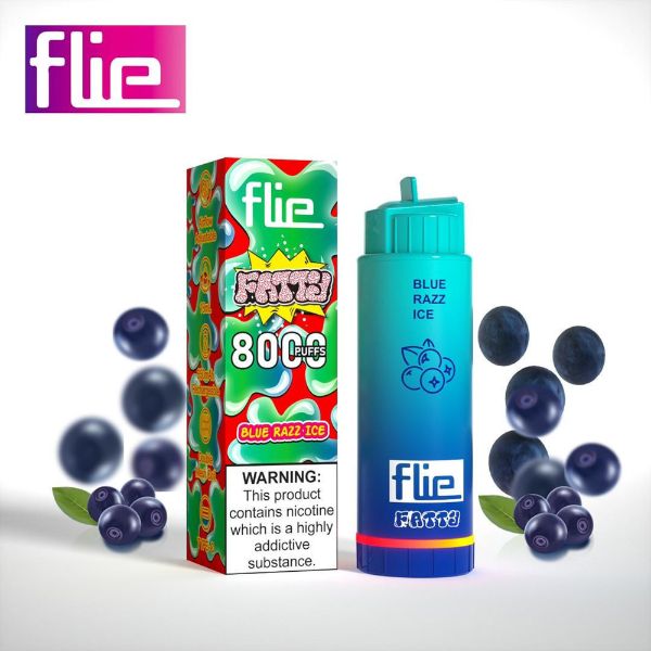 Flie Fatty 8000 Puffs Disposable Vape 10-Pack Best Flavors - Blue Razz Ice