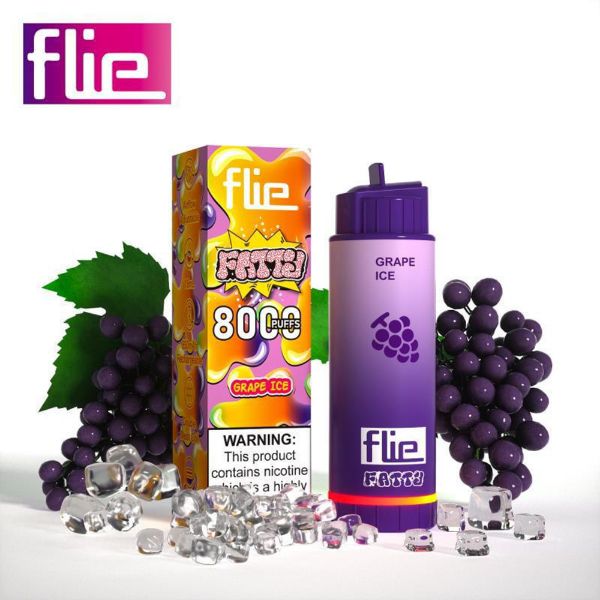 Flie Fatty 8000 Puffs Disposable Vape 10-Pack Best Flavor - Grape Ice