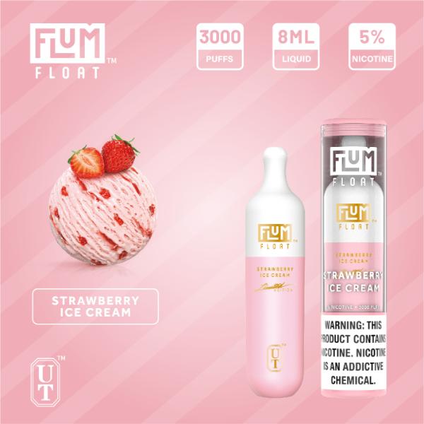 Strawberry Ice Cream Flum Float Disposable 10-Pack