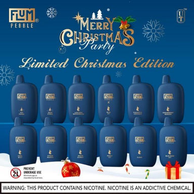 Flum Pebble 6000 Puffs Disposable Vape Limited Christmas Edition 14mL Best Flavors