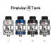 FreeMax Fireluke 4 Sub-Ohm Tank Best Colors SS Blue Black Silver