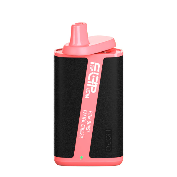 HOPO FLIPTIP Ultra 10000 Puffs Disposable Vape 18mL Best Flavor Pink Burst Pacific Cooler