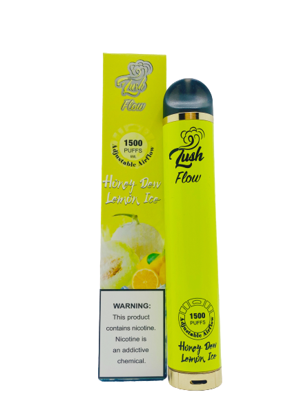 Lush Flow 1500 Puffs Single Disposable Vape 6mL Best Flavor Honey Dew Lemon Ice