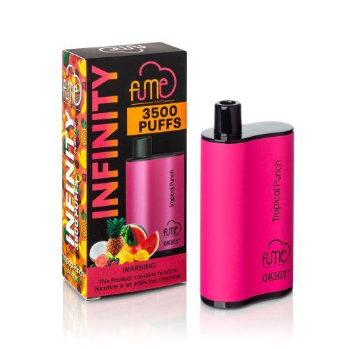 Fume Infinity 3500 Puffs Disposable Vape 12mL 5 Pack Best Flavor Tropical Punch