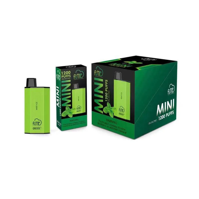 Fume Mini 1200 Puffs Disposable 3mL 10 Pack Best Flavor Mint Ice