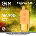 Gimi 8500 Puffs Flum Disposable Vape 14mL Best Flavor Mango Icy