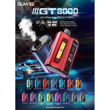 Glamee GT 8000 8000 Puffs Disposable Vape 16mL Best Flavors