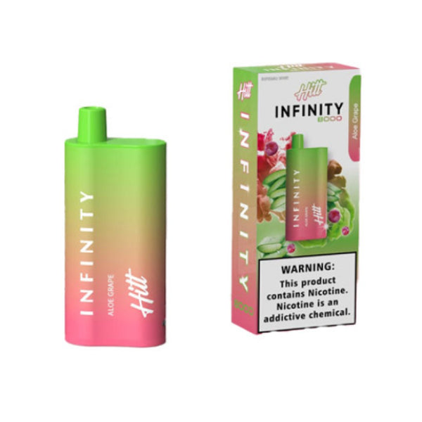 Hitt Infinity 8000 Puffs Single Disposable Vape 20mL Best Flavor Aloe Grape