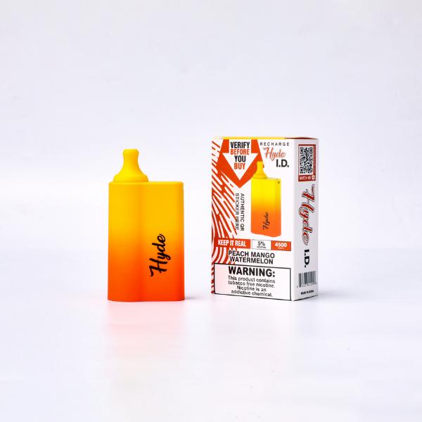 Hyde I.D. Recharge 4500 Puffs Single Disposable Vape 10mL Best Flavor Peach Mango Watermelon