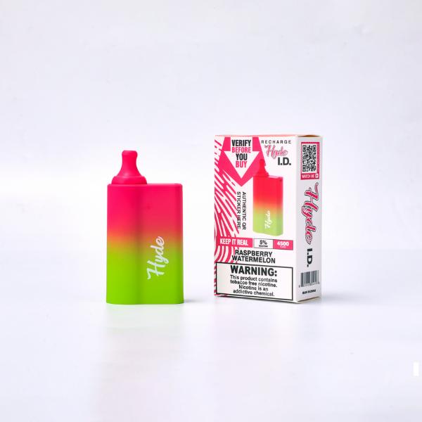 Hyde I.D. Recharge 4500 Puffs Single Disposable Vape 10mL Best Flavor Raspberry Watermelon