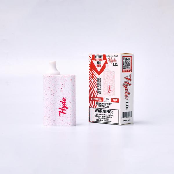 Hyde I.D. Recharge 4500 Puffs Single Disposable Vape 10mL Best Flavor Strawberry B-Day