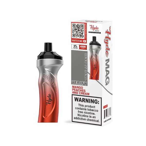 Hyde Mag 4500 Puffs Recharge Disposable Vape Mango Peaches And Cream