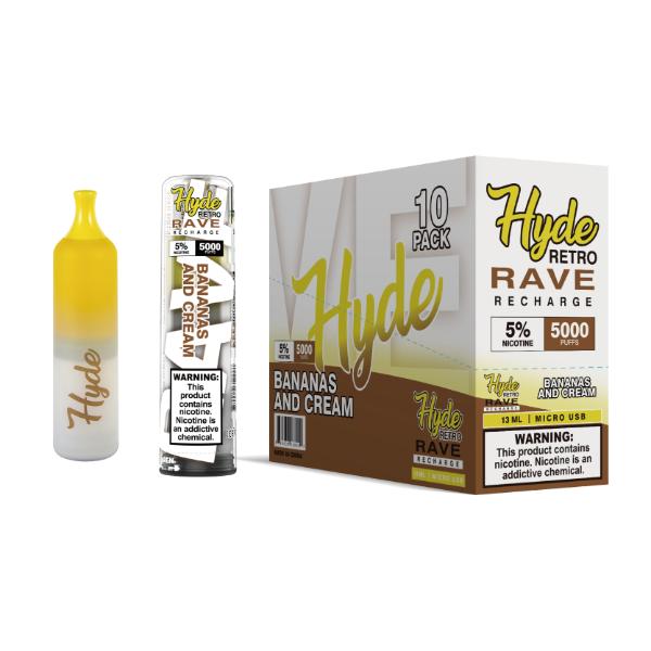 Hyde Retro RAVE Single Disposable Vape 12mL Best Flavor Bananas and Cream