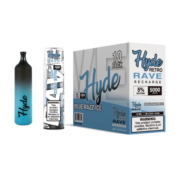 Hyde Retro RAVE Single Disposable Vape 12mL Best Flavor Blue Razz Ice