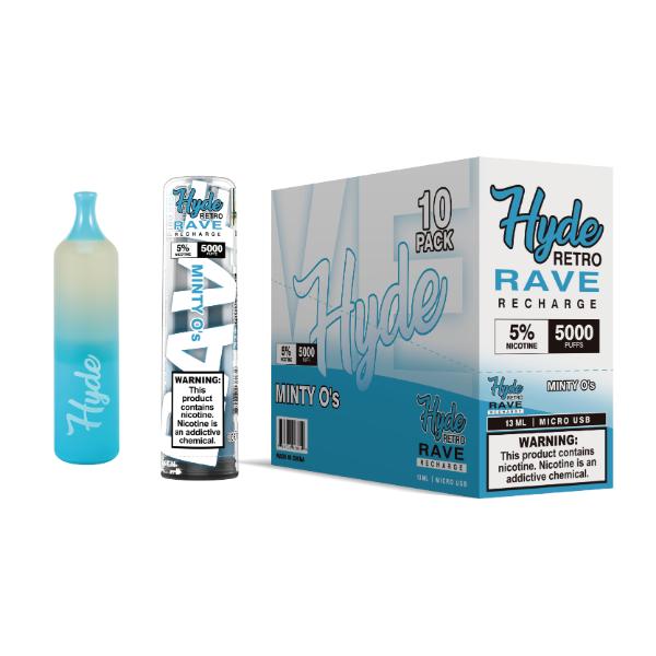 Hyde Retro RAVE Single Disposable Vape 12mL Best Flavor Minty O's