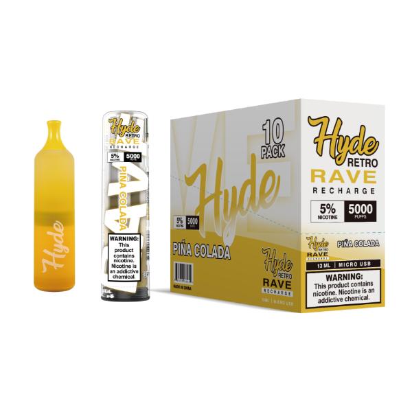 Hyde Retro RAVE Single Disposable Vape 12mL Best Flavor Pina Colada