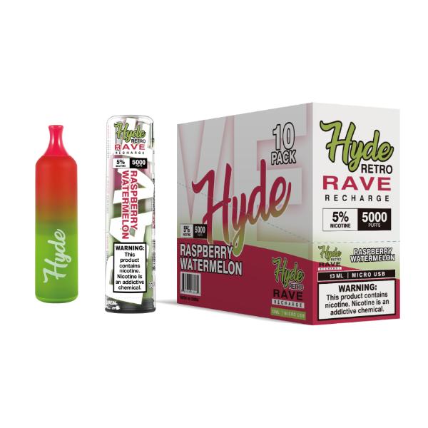 Hyde Retro RAVE Single Disposable Vape 12mL Best Flavor Raspberry Watermelon