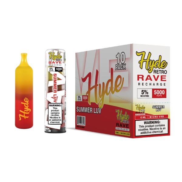 Hyde Retro RAVE Single Disposable Vape 12mL Best Flavor Summer Luv