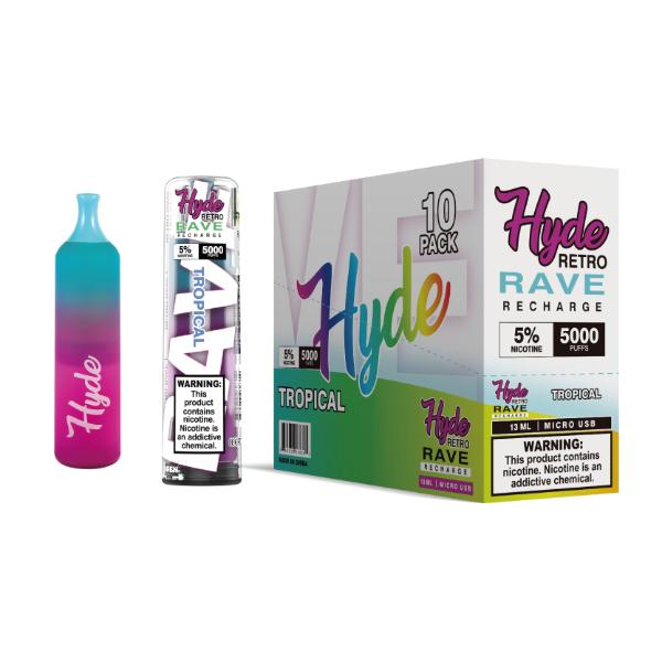 Hyde Retro RAVE Single Disposable Vape 12mL Best Flavor Tropical