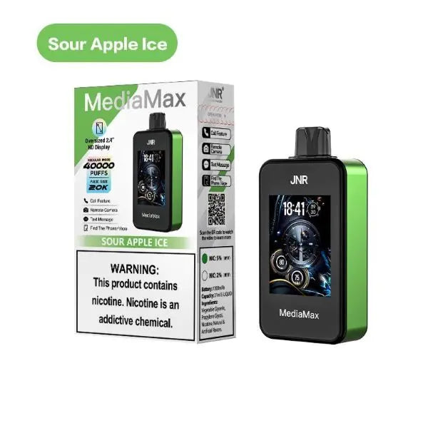 Bes Deal JNR Media Max 40,000 Puffs Disposable Vape 21mL - Sour Apple Ice