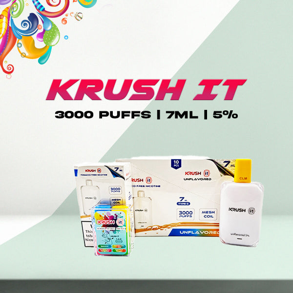 Krush It 3000 Puffs Disposable Vape 7mL Best Flavors