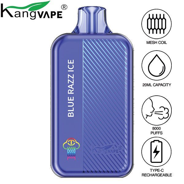 Best Deal Kangvape TC8000 Disposable Vape 5-Pack 20mL Blue Razz Ice