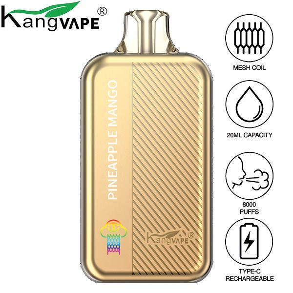 Kangvape TC8000 Disposable Vape 20mL 5 Pack Best Flavor Pineapple Mango