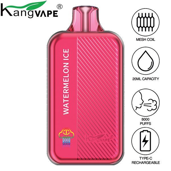Kangvape TC8000 Disposable Vape 20mL 5 Pack Best Flavor Watermelon Ice