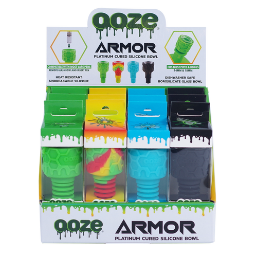Ooze Armor Silicone Bowl Display of 12 Wholesale