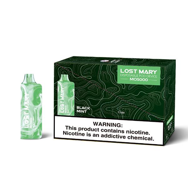 Lost Mary MO5000 4% Disposable Vape 10mL Black Mint 