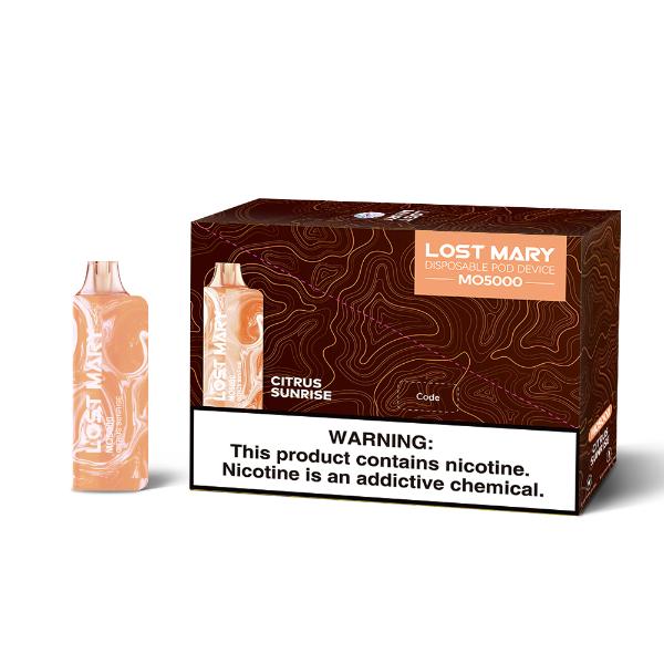Lost Mary MO5000 4% Disposable Vape 10mL Best Flavor Citrus Sunrise