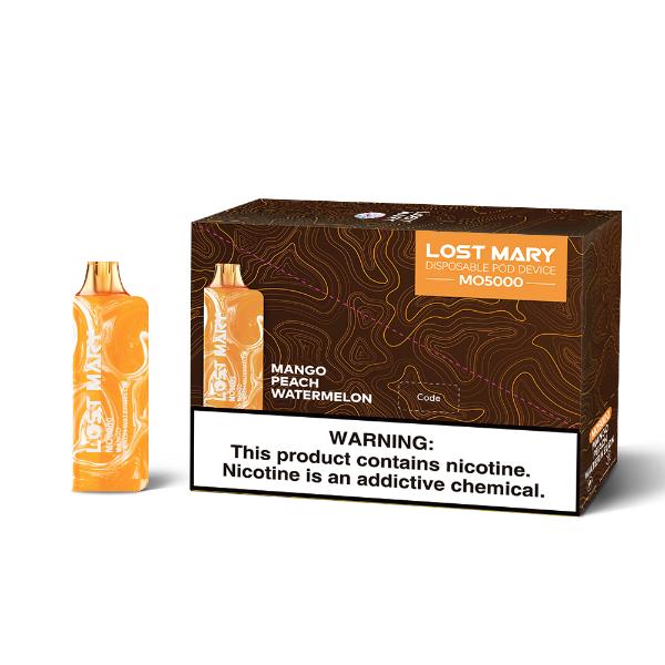 Lost Mary MO5000 4% Disposable Vape 10mL Best Flavor Mango Peach Watermelon