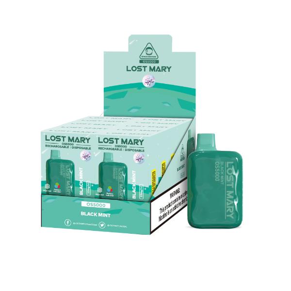Lost Mary OS5000 4% Disposable Vape 10mL Best Flavor Black Mint