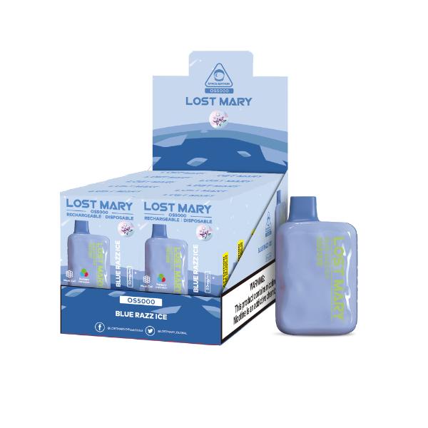 Lost Mary OS5000 4% Disposable Vape 10mL Best Flavor Blue Razz Ice