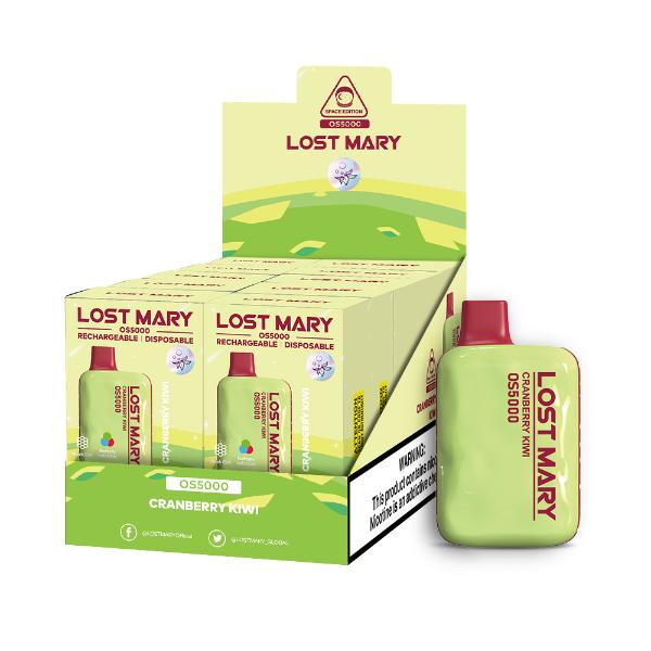 Lost Mary OS5000 Flavors 10 Pack Flavors Cranberry Kiwi