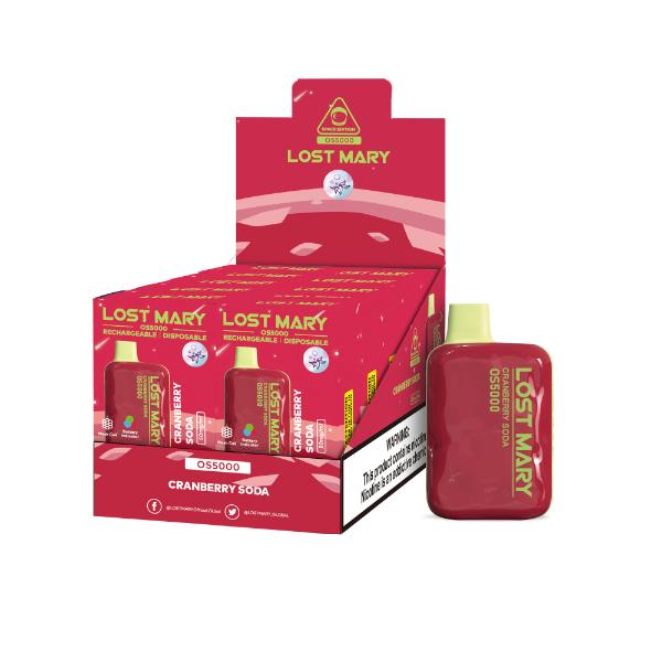 Lost Mary OS5000 4% Disposable Vape 10mL Best Flavor Cranberry Soda