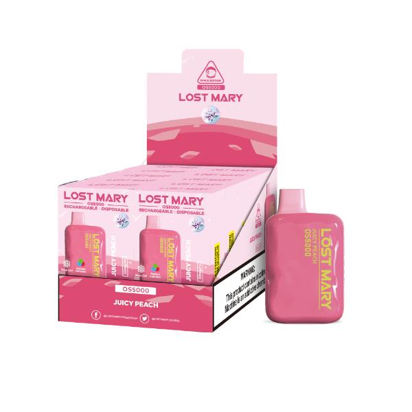Lost Mary OS5000 4% Disposable Vape 10mL Best Flavor Juicy Peach