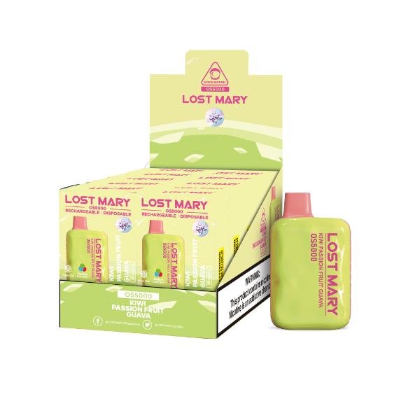 Lost Mary OS5000 4% Disposable Vape 10mL Best Flavor Kiwi Passion Fruit Guava