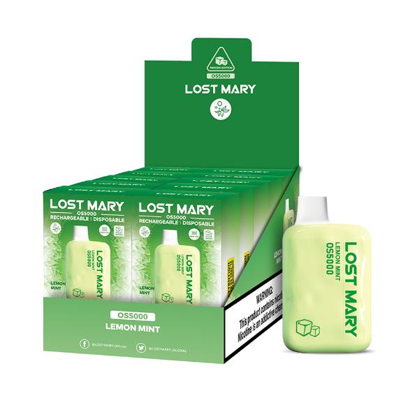 Lost Mary OS5000 Flavors 10 Pack Flavors Lemon Mint